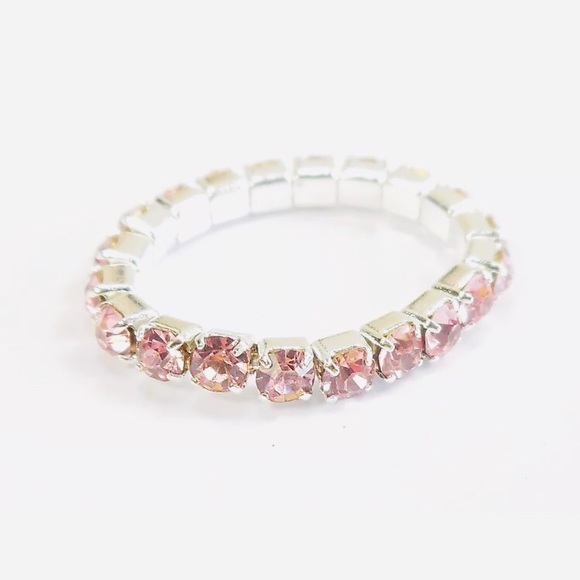 Jewelry - Pink Crystal Toe Ring (adjustable/st…